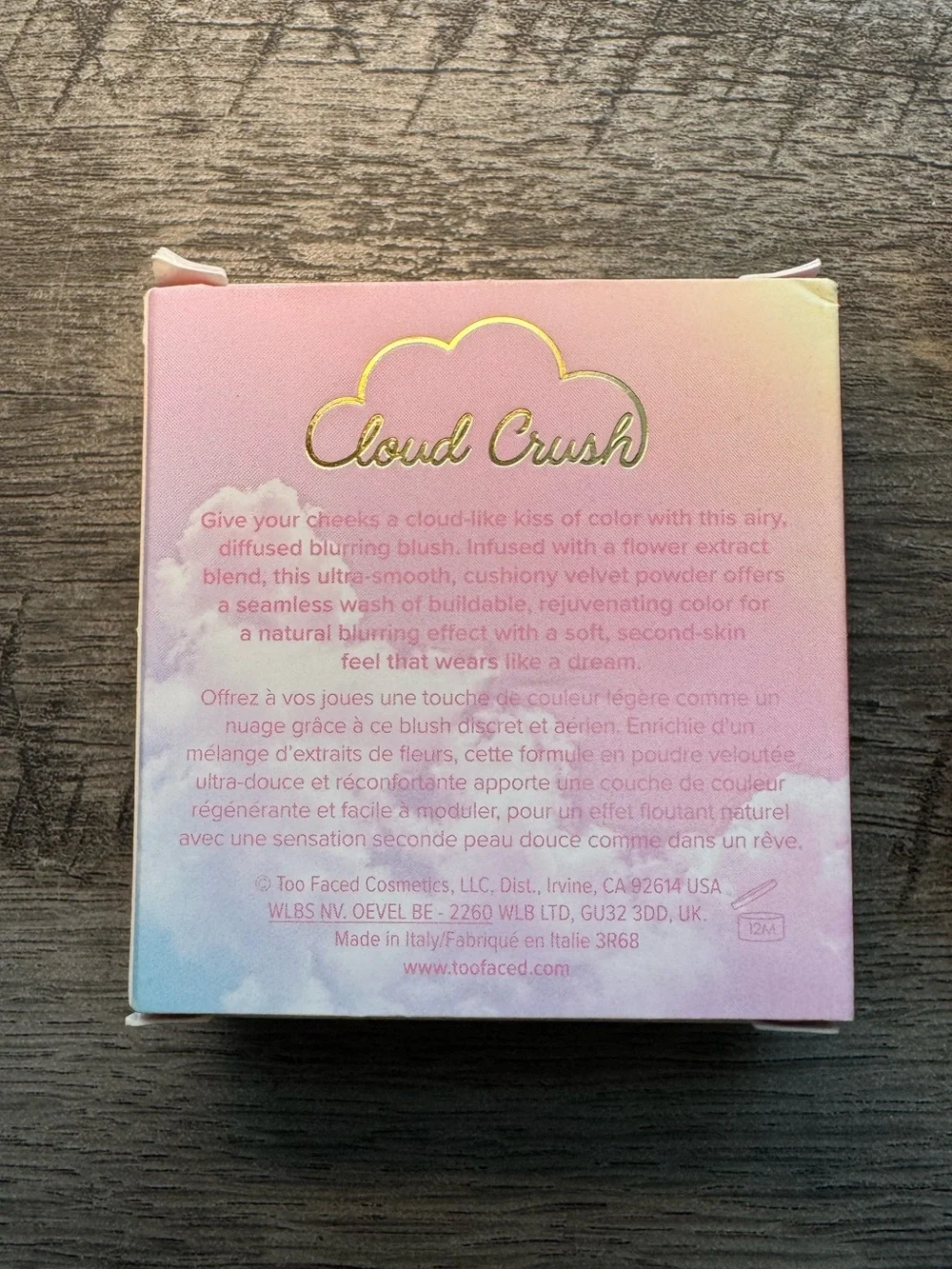 Too Faced Cloud Crush Blurring Blush – Tequila Sunset (NIB)
